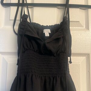 Topshop Black Smocked Tank